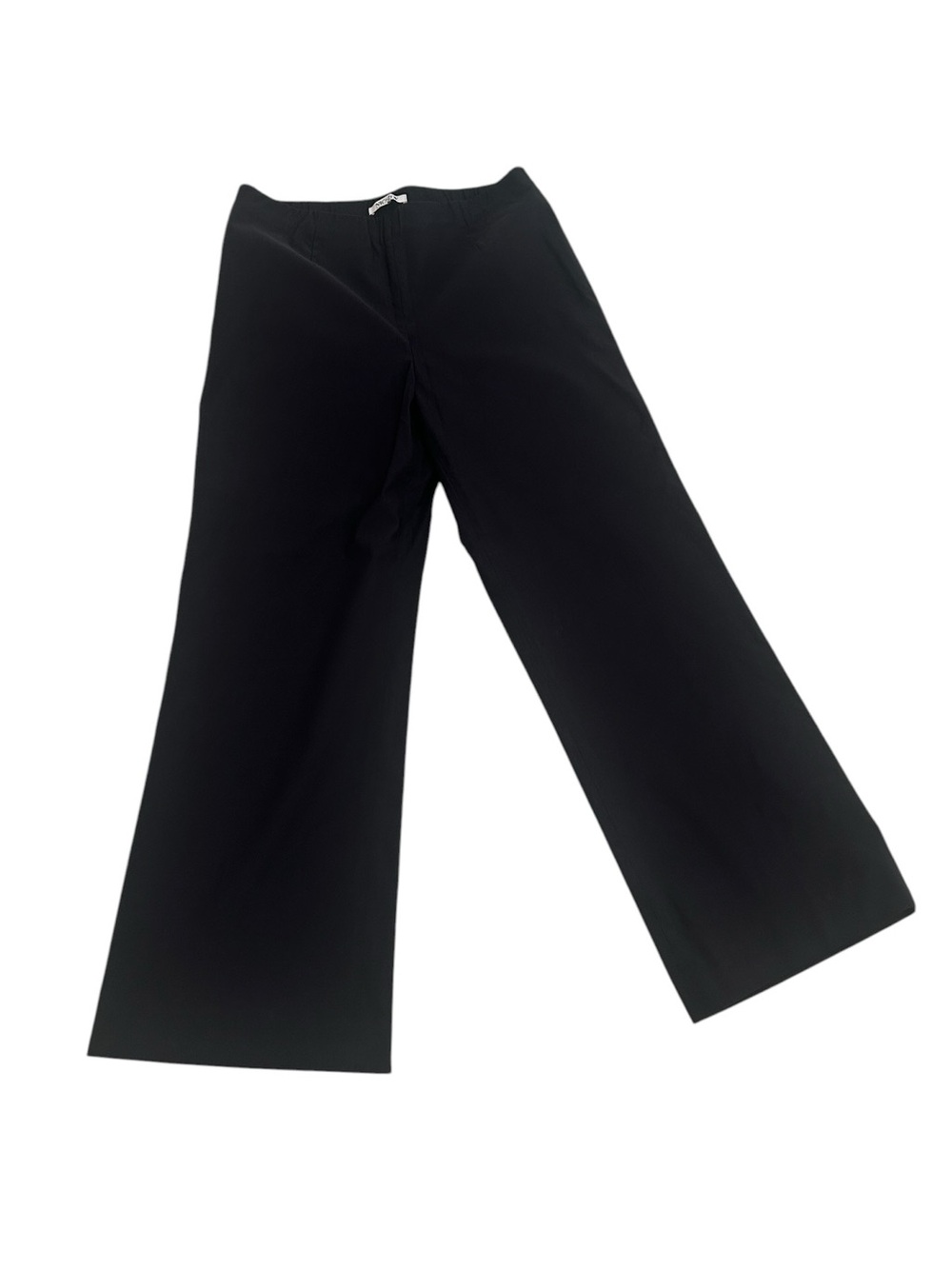 NIC+ZOE Black pull on elastic high waist wide leg ankle pants wonderstretch 8